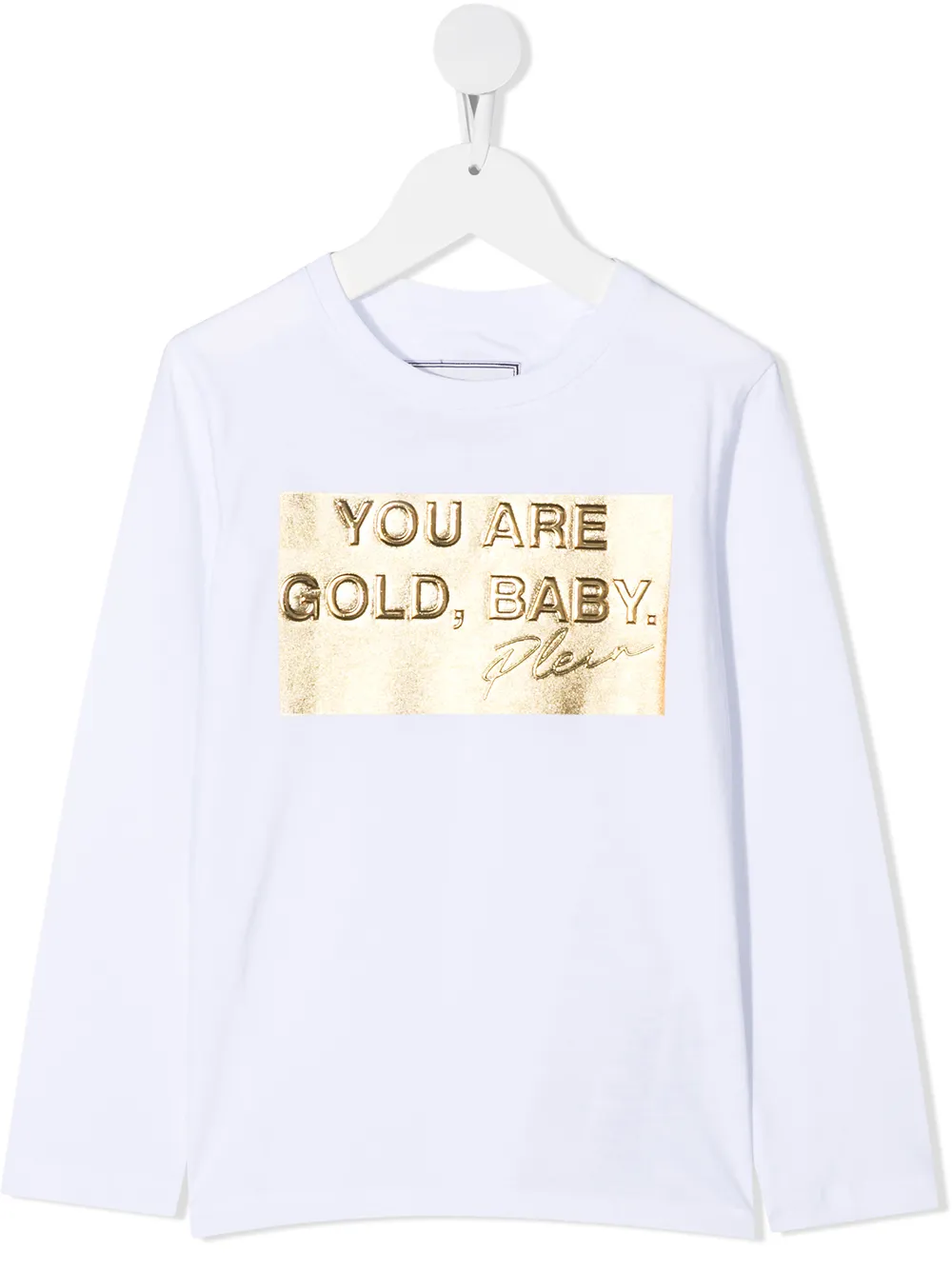 

Philipp Plein Junior Gold, Baby long sleeved T-shirt - White