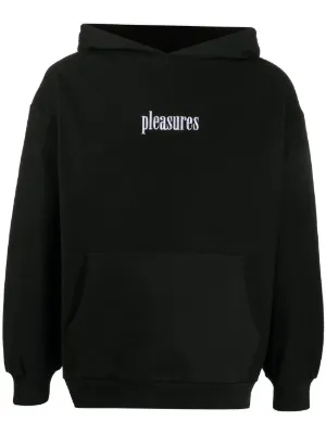 pleasures logo hoodie