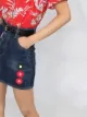 Dsquared2 multi-patch A-line denim skirt