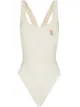 Image 1 of Off-White x Browns 50 scoop neck logo swimsuit