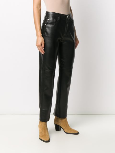 Shop Nanushka Vinni leather-effect trousers with Express Delivery ...