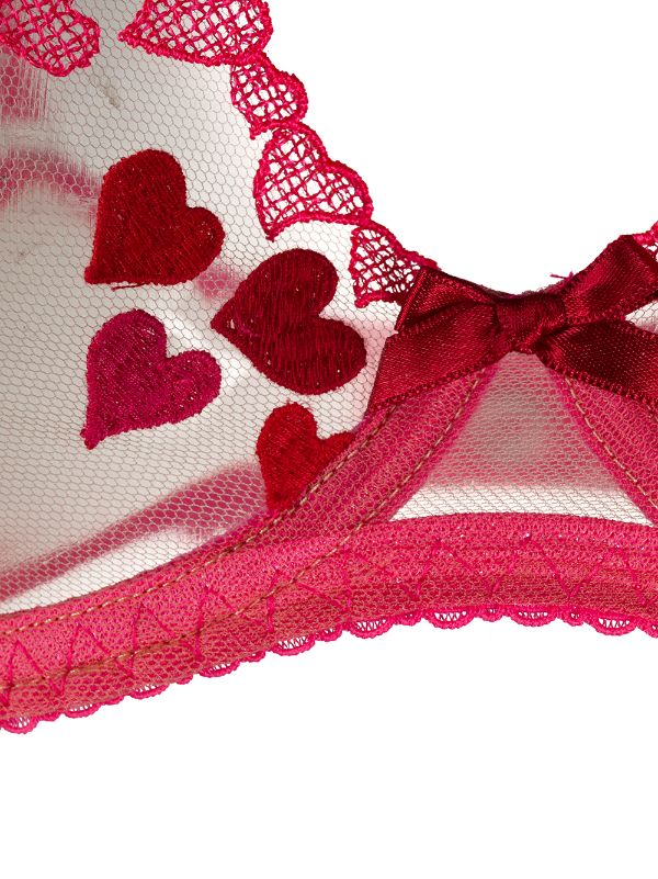 Agent Provocateur heart-pattern Sheer Bra - Farfetch