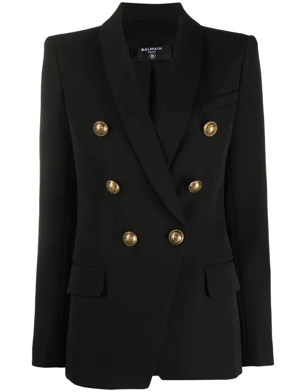 Shop Balmain double-breasted structured 