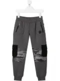 Philipp Plein Junior camouflage-patchwork track pants - Grey