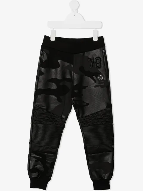 Philipp Plein Junior camouflage print track trouser