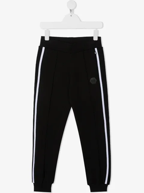 Philipp Plein Junior stripe-side track pants 