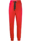 Philipp Plein crystal-embellished strip trackpants - Red