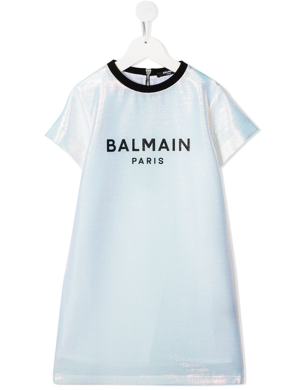 фото Balmain kids платье с вышитым логотипом