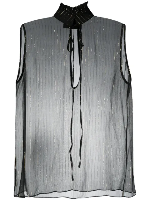 Philipp Plein metallic stripe blouse