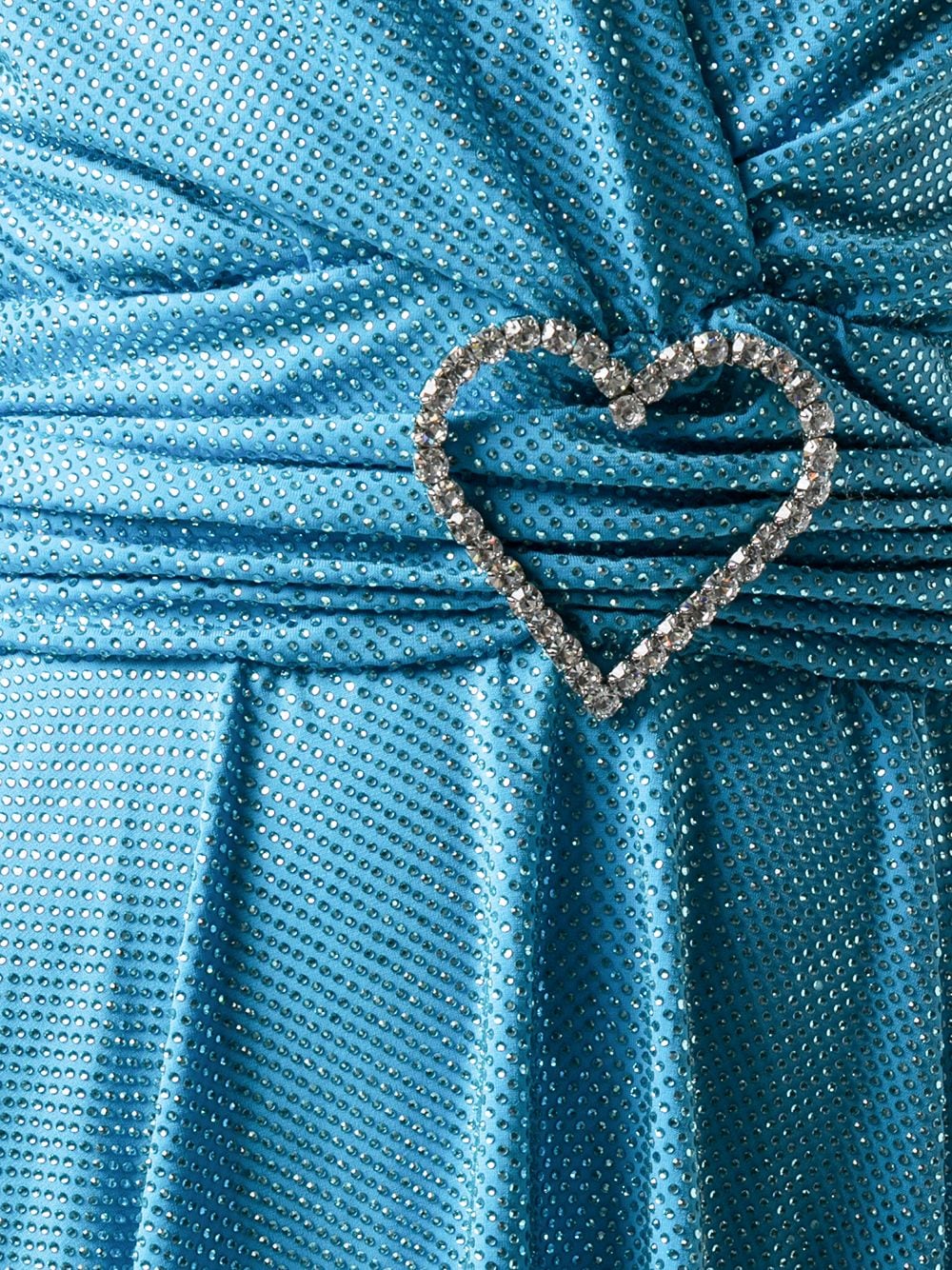 Shop Philipp Plein Aphrodite Crystal Midi Dress In Blue