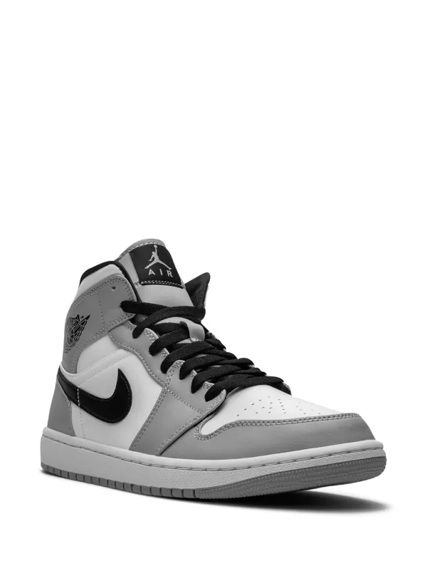 ファッションNIKE AIR JORDAN 1 MID LIGHT SMOKE GREY