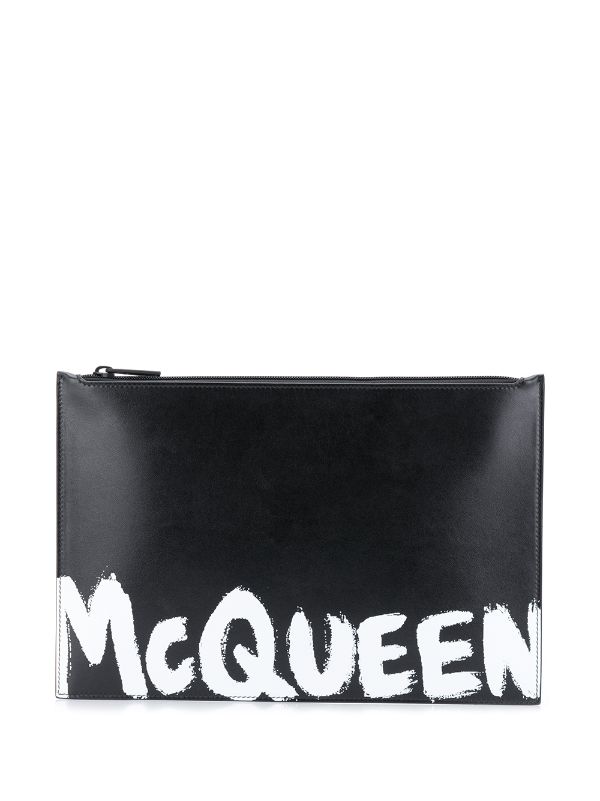 alexander mcqueen black clutch