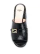 Fendi Promenade crocodile-embossed mules