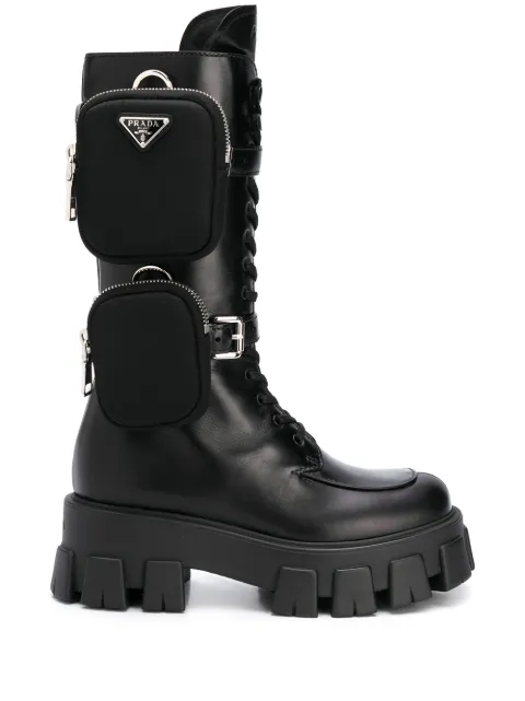 prada monolith boots farfetch