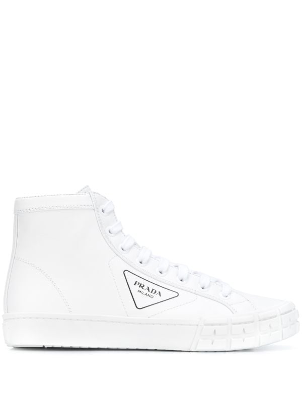 prada white high top sneakers