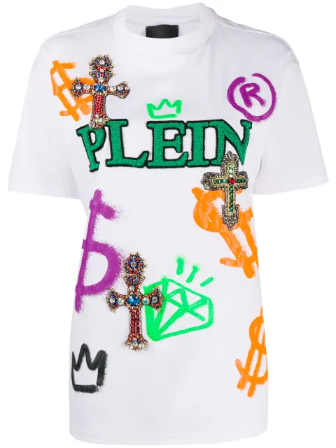 Philipp Plein camisa con bordado barroco
