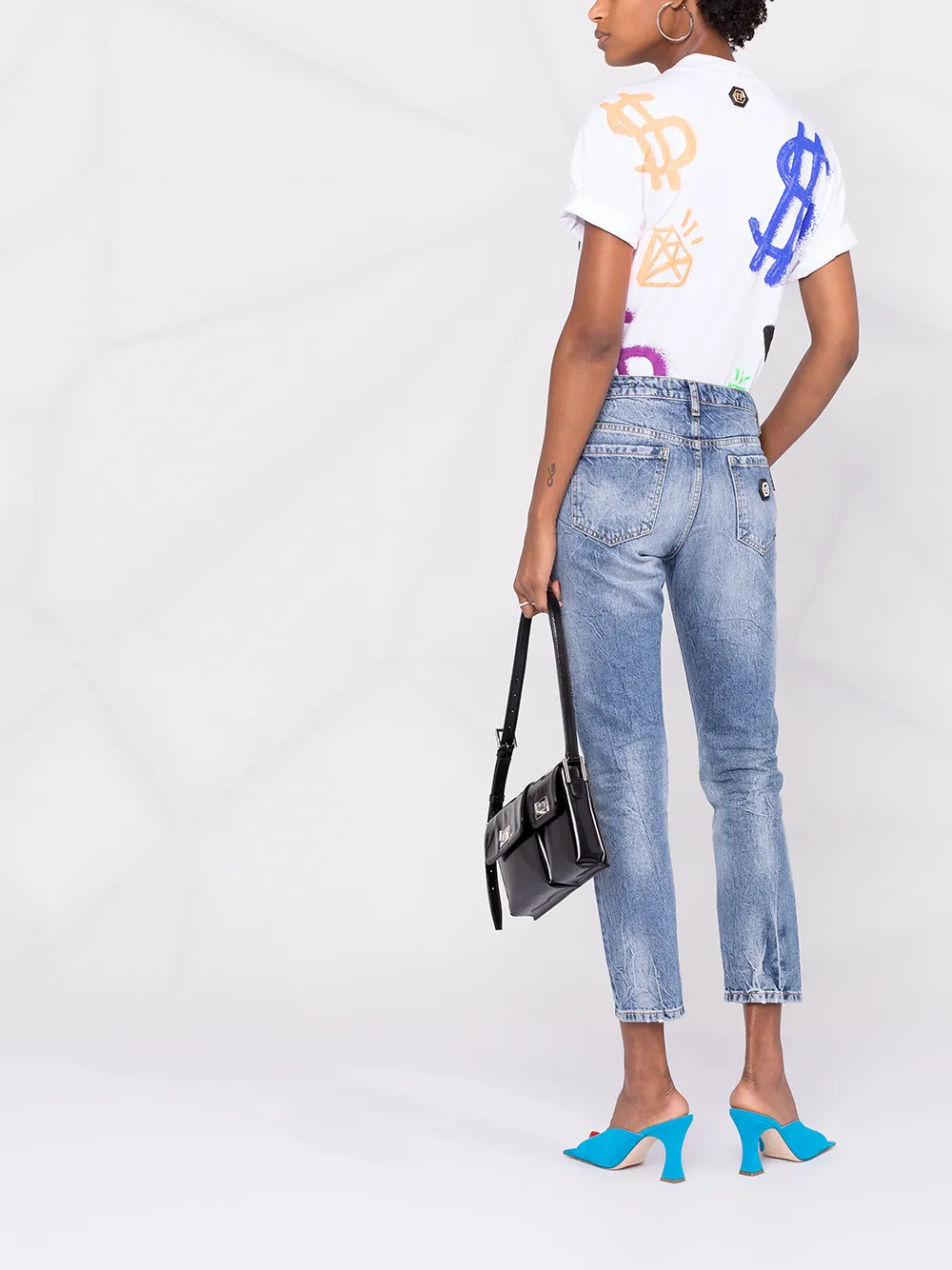 Philipp Plein Embroidered Baroque T-shirt In White