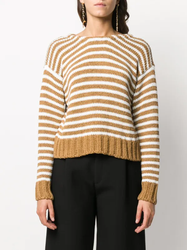 Chloé Striped lace-up Jumper - Farfetch