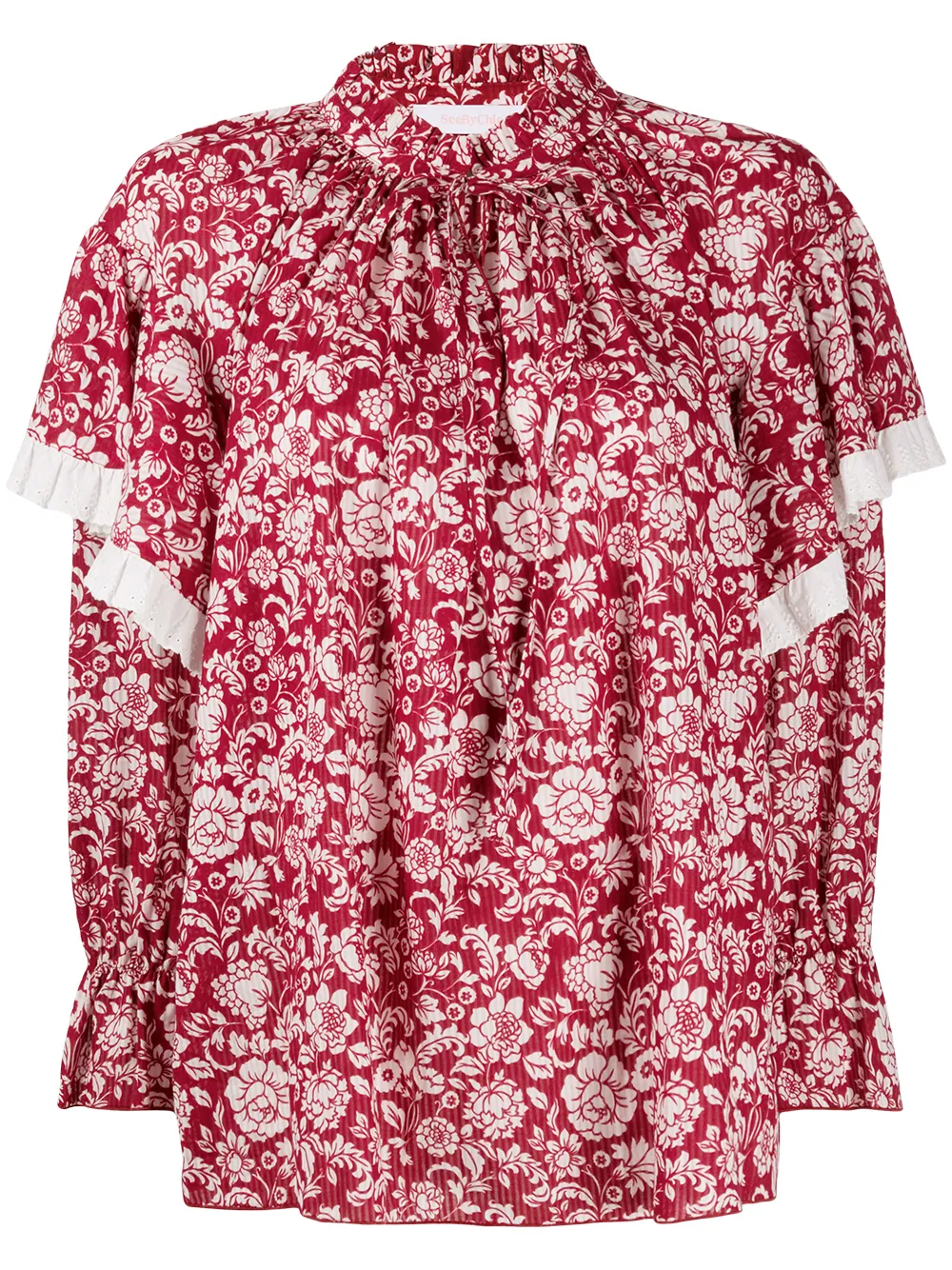 See By Chloé Geblümte Bluse Mit Rüschen JvZ2m 0MsdJ See By Chloé Geblümte Bluse Mit Rüschen JvZ2m 0MsdJ