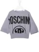 Image 1 of Moschino Kids logo-print cropped sweatshirt