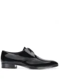 Saint Laurent Wyatt varnished leather Derby shoes - Black