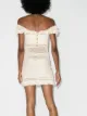 She Made Me Saachi ruffled crochet mini dress
