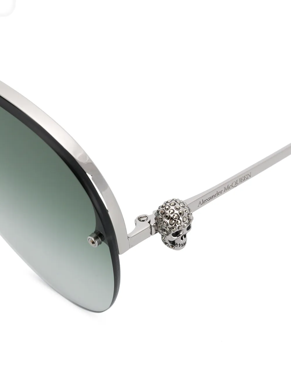 фото Alexander mcqueen eyewear солнцезащитные очки-авиаторы skull jewelled pilot