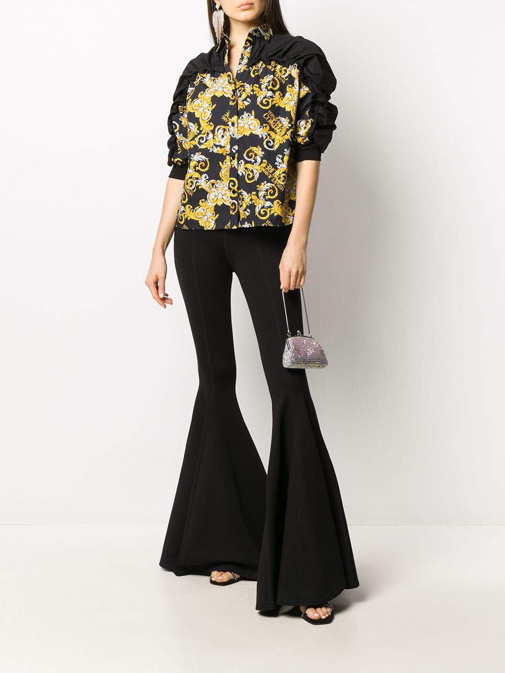 фото Versace jeans couture рубашка со сборками на рукавах