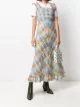 Image 2 of GANNI grid pattern flared dress
