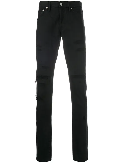 visvim distressed slim-fit jeans