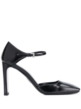 Prada square hot sale toe pumps