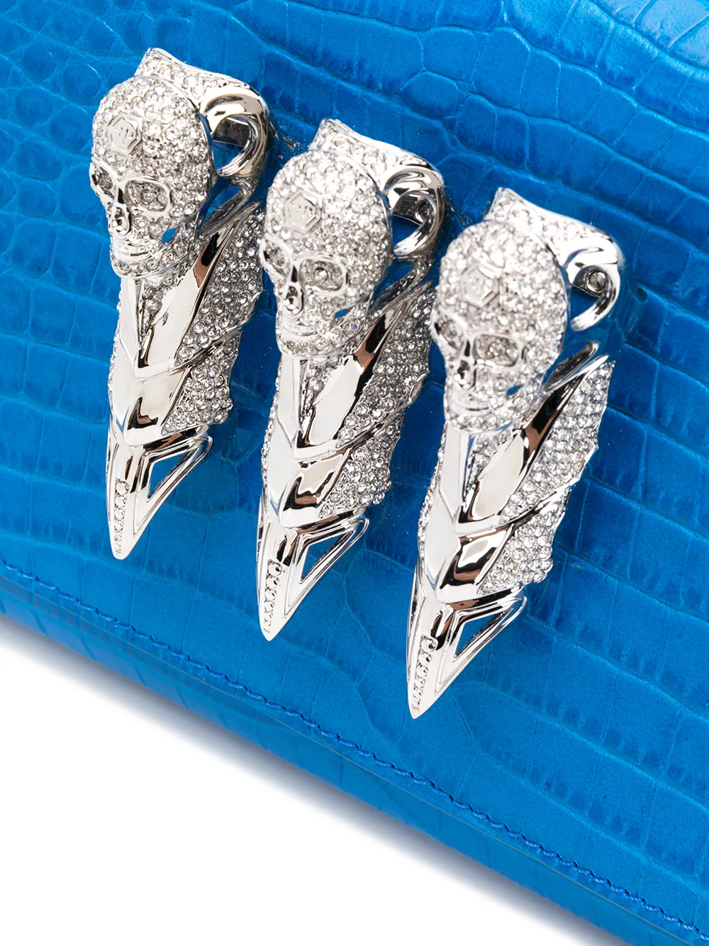 фото Philipp plein сумка на плечо с кристаллами и декором skull