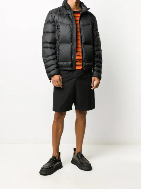 winter jacket with triangle logo