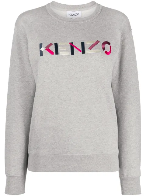 Kenzo Logo Embroidered Sweatshirt Farfetch