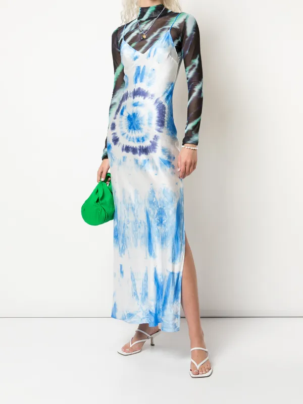 dannijo tie dye slip dress
