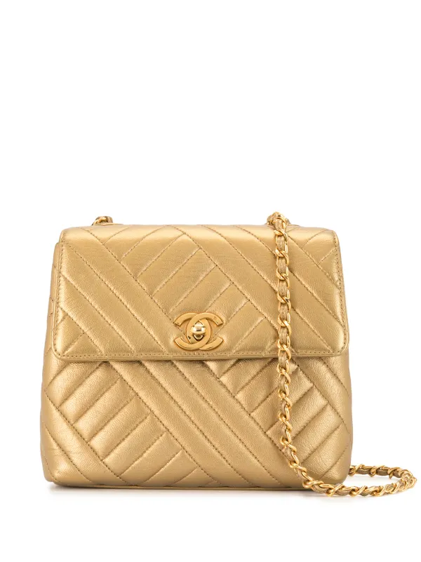 gold chanel purse