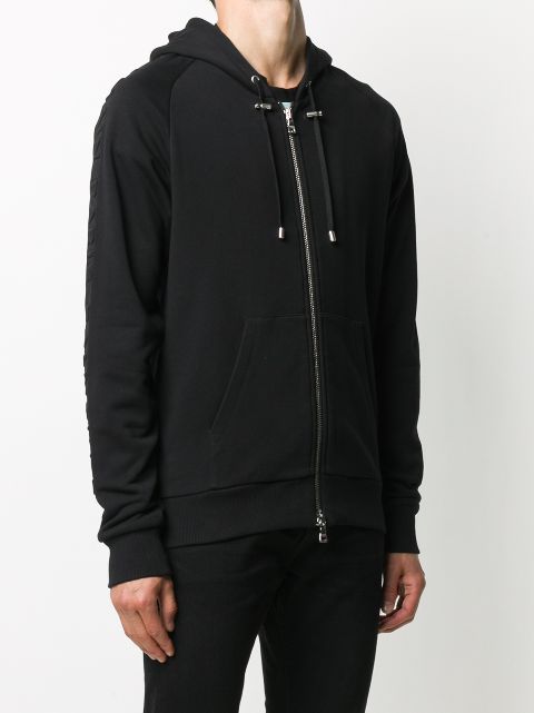 balmain embossed hoodie