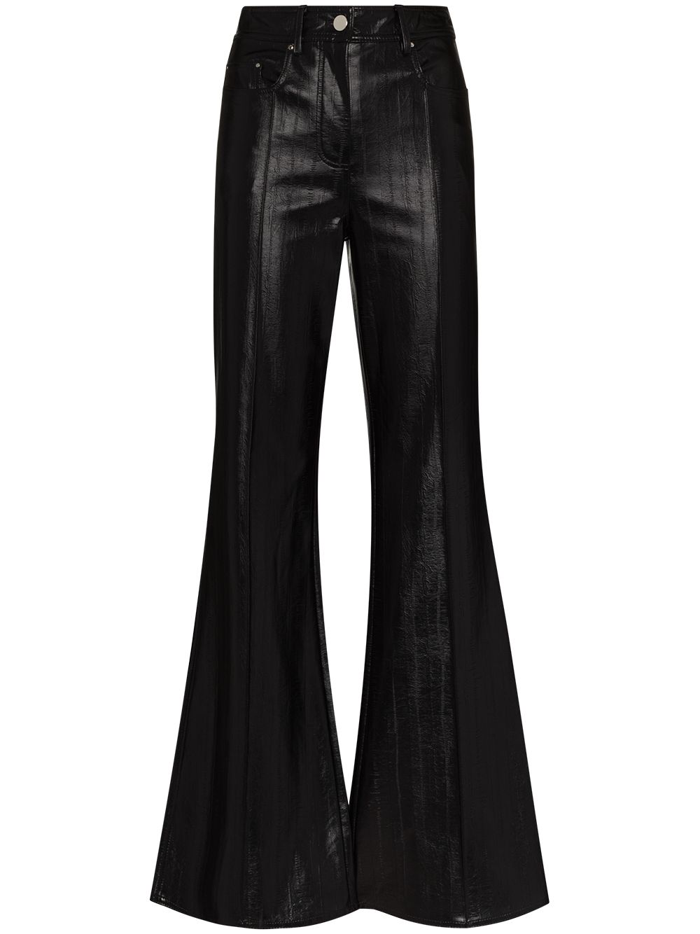 STAND STUDIO Reese faux-leather Flared Trousers - Farfetch