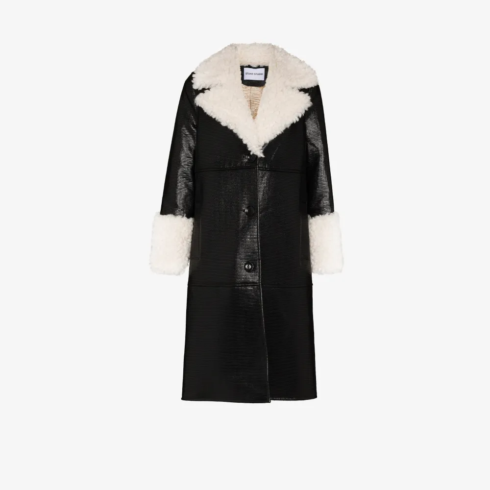 STAND STUDIO LINDA FAUX LEATHER COAT