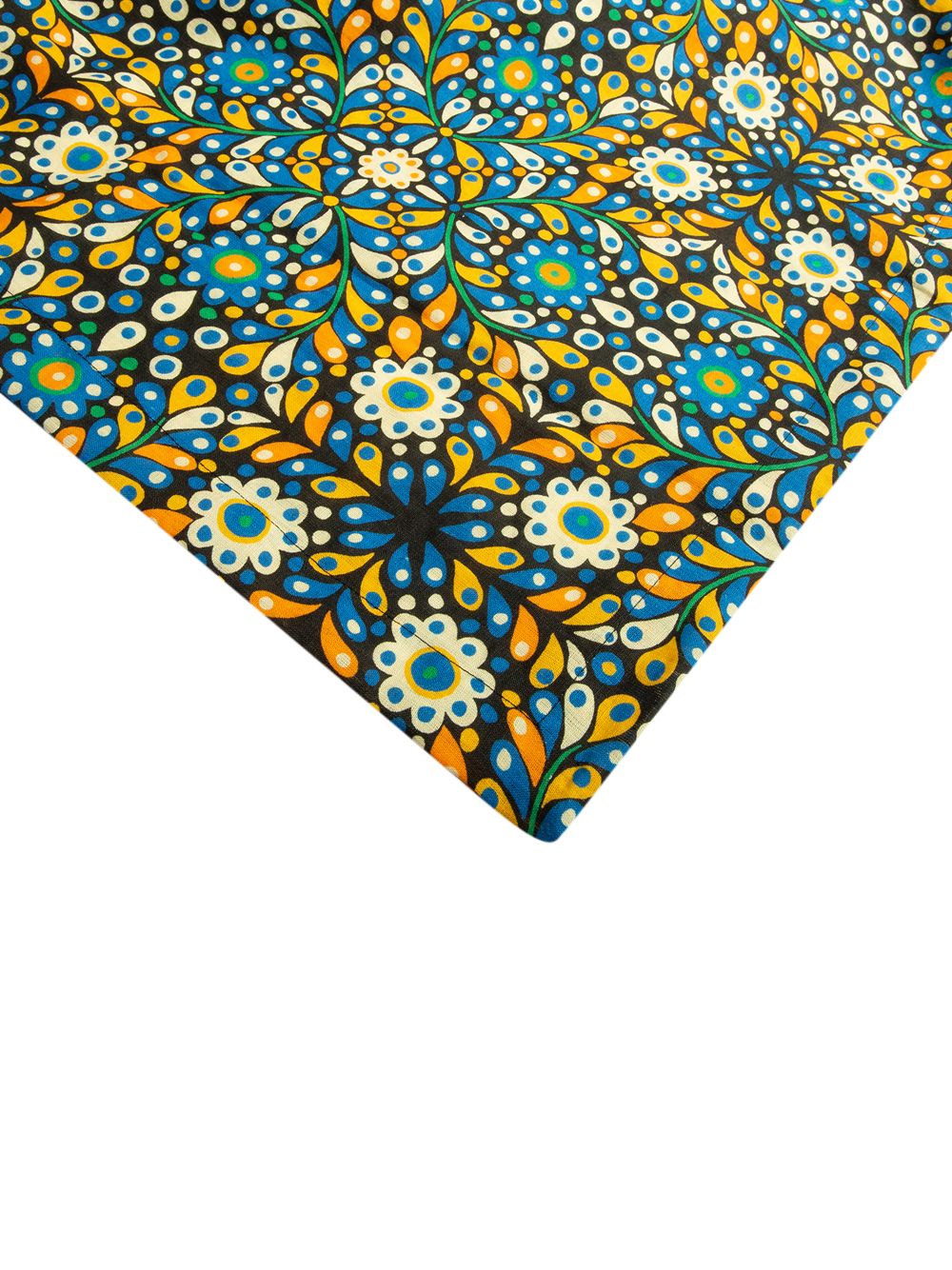 Shop La Doublej Tile-print Tablecloth In Blue