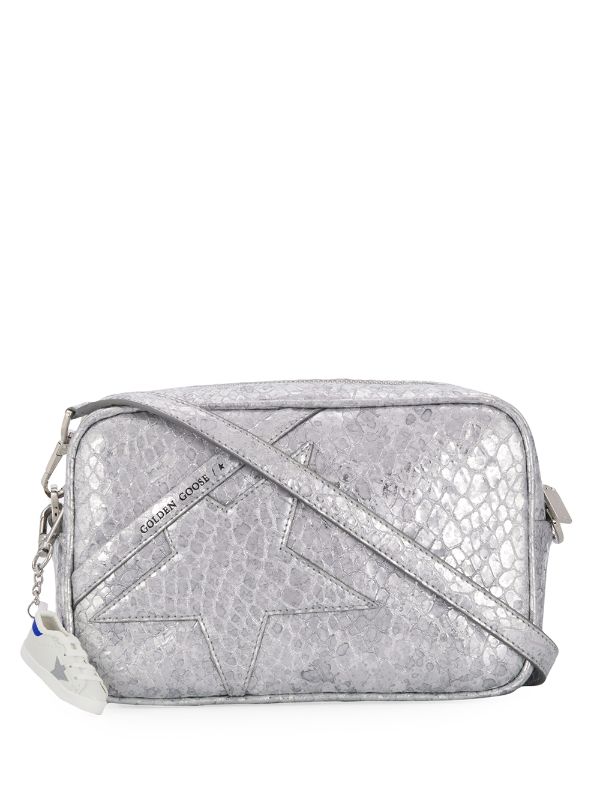 black and silver crossbody bag