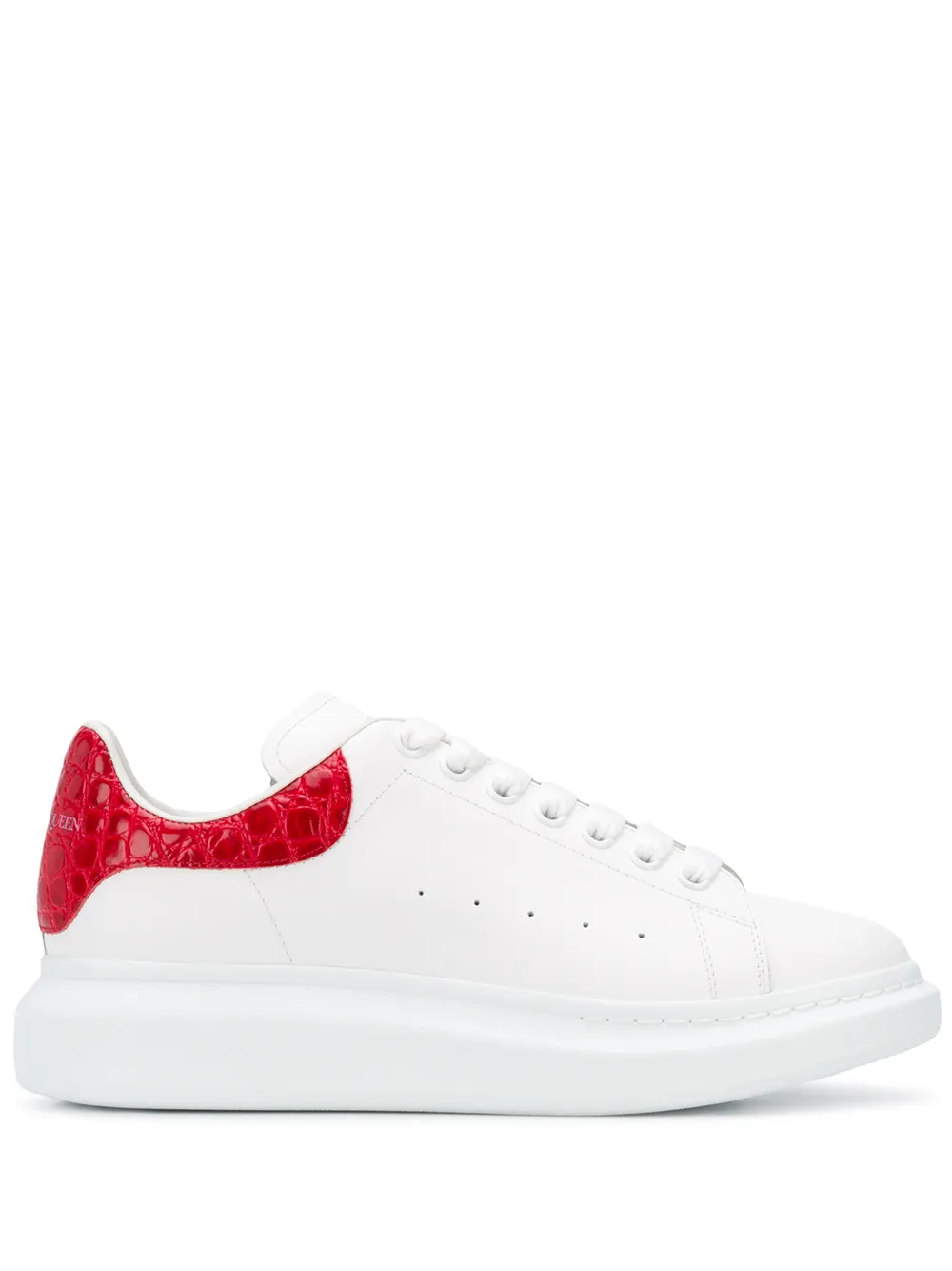 

Alexander McQueen tenis bajos Oversized - Blanco