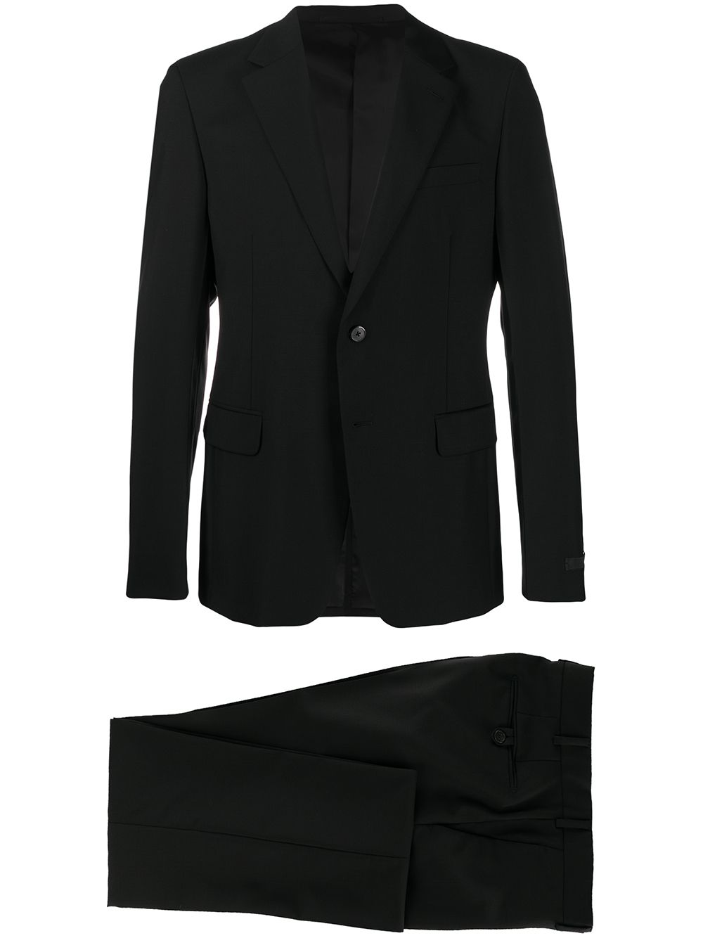 Prada single breasted two piece suit - Black