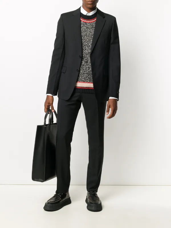 Prada Single Breasted Two Piece Suit | Black | FARFETCH Prada Single Breasted Two Piece Suit | Black | FARFETCH