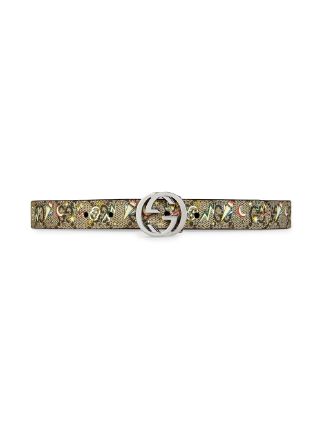 Shop Gucci Kids space-print monogram belt with Express Delivery - Farfetch