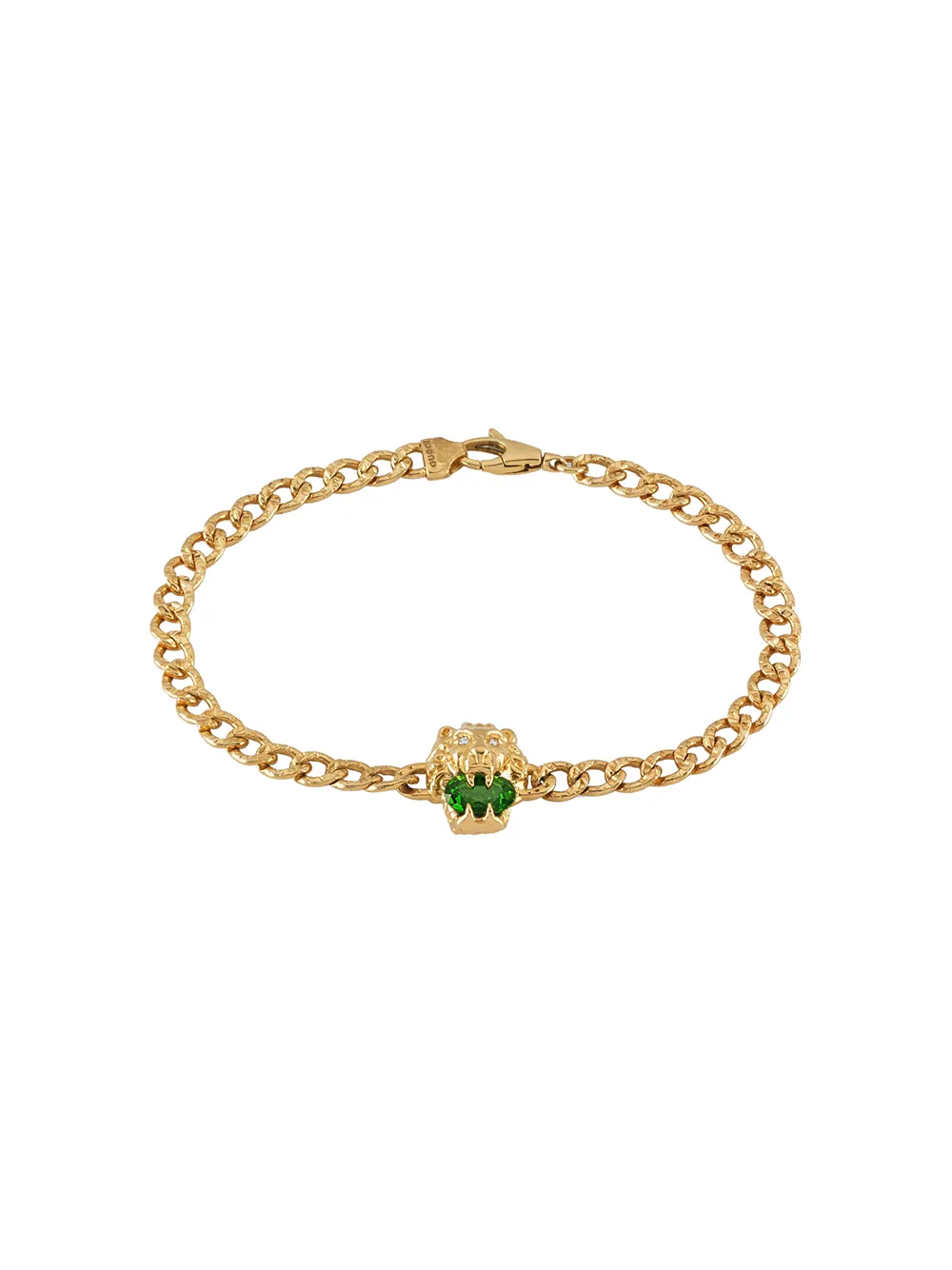 bracelet en or 18ct à ornements en diopside et diamant