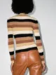 STAUD striped turtleneck jumper
