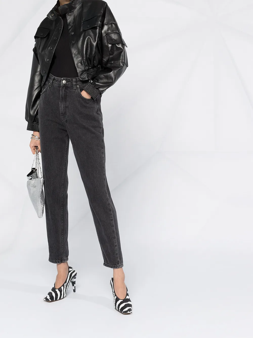 Saint Laurent Trui met ronde hals - Zwart