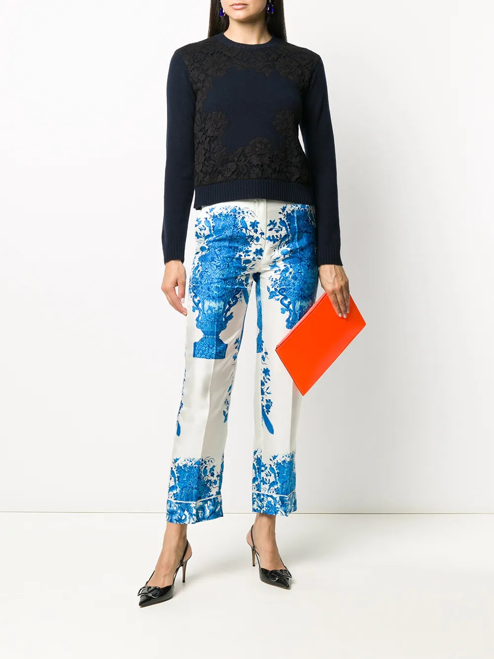 Valentino Garavani Jumpsuit met kant Blauw