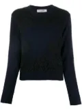 Valentino Garavani lace overlay jumper - Blue